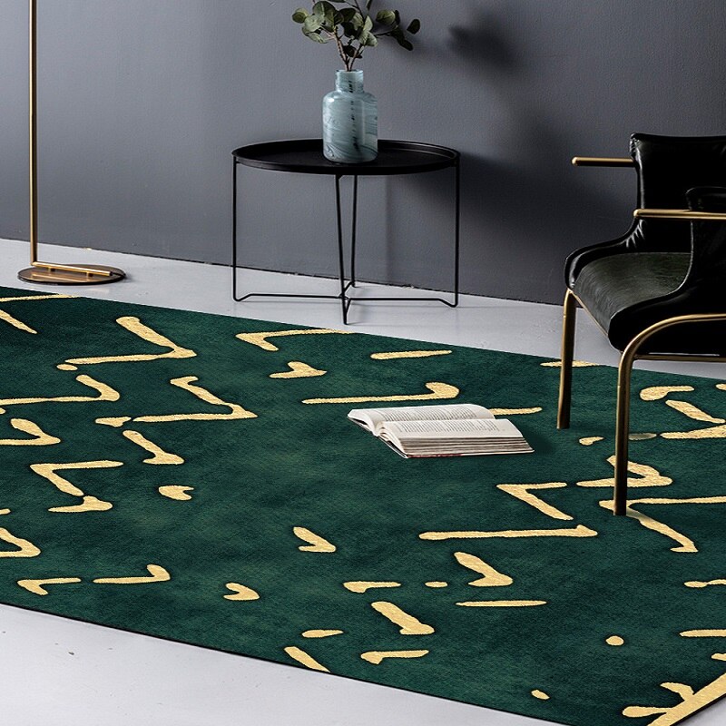 Amerikanischen retro Grün Gold Quaddel karte Tür matt Schlafzimmer wohnzimmer nacht teppich plüsch nicht-Unterhose teppich 150x200 cm größe boden matt