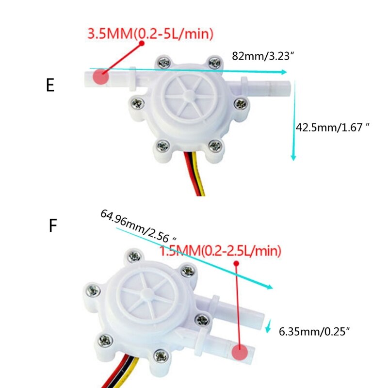 Multiple styles Flow Sensor Control Meter Flowmeter Counter 0.2-8L/min Water Flow Sensor Switch Drinking Fountain Co