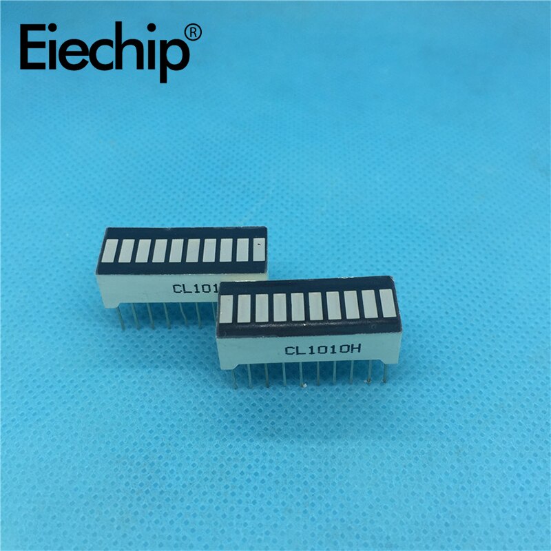 5pcs CL1010H super bright red light bar LED display 10-segment LED light bar 10-segment digital tube light 25x10mm