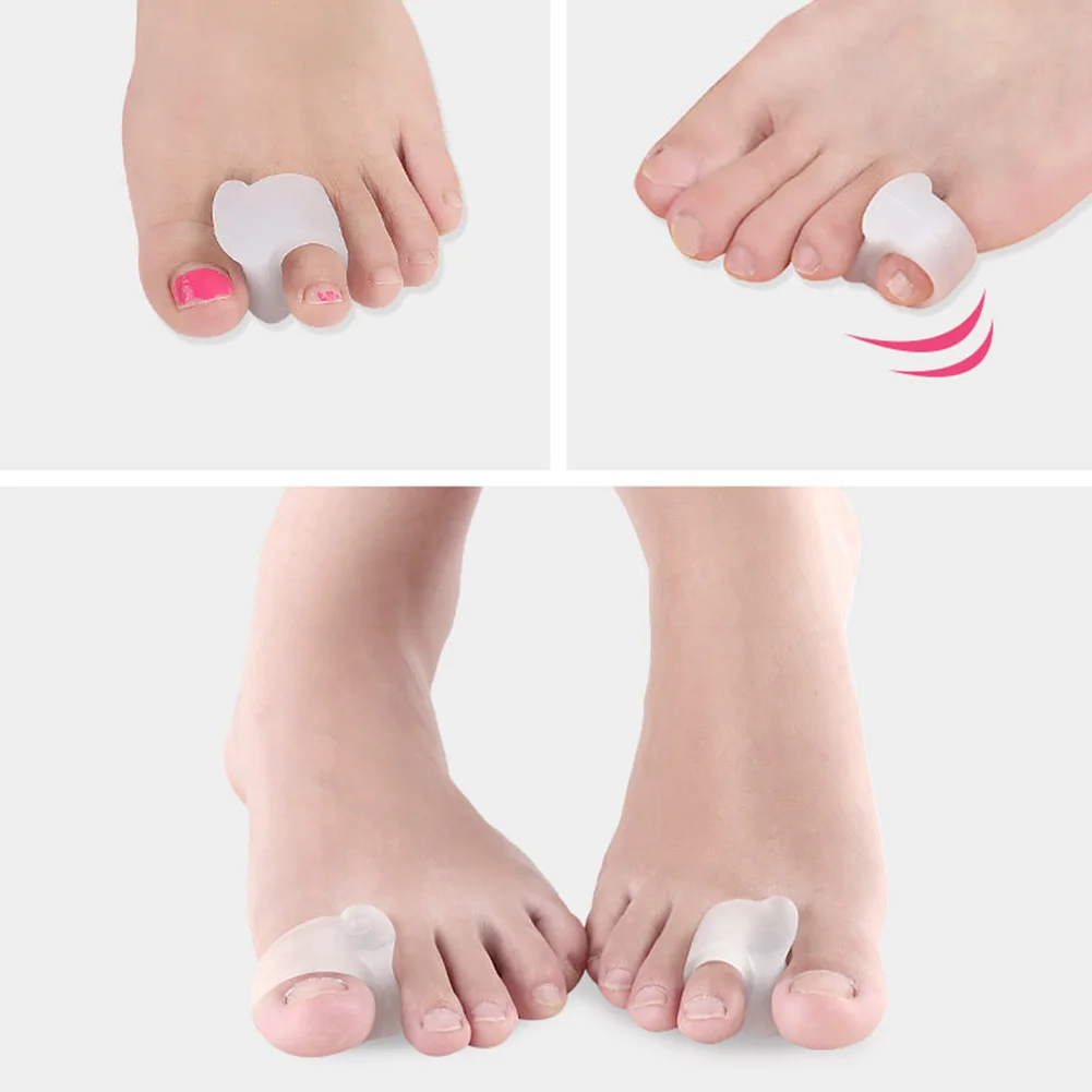 Separadores de dedos de los pies, protector de juanete de silicona, cuidado de los pies, separador ortopédico de dedos, almohadilla correctora, herramienta para el cuidado de los pies, 1 par