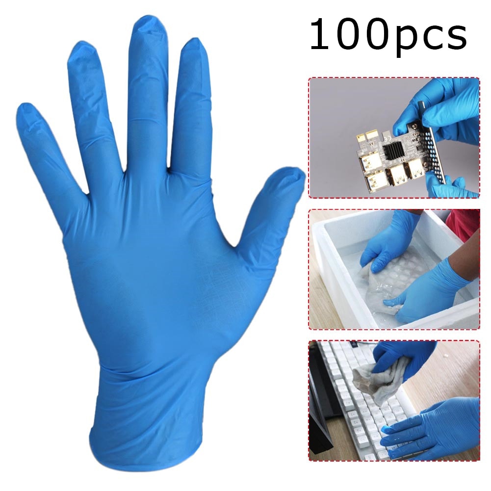 10 Pcs Comfortabele Rubberen Wegwerp Monteur Laboratorium Veiligheid Werk Nitril Handschoenen Zwart Veiligheid Werk Handschoenen 5 Pairs