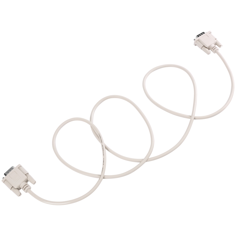 1.4m rs232 db9 9 pin han til vga video 15 pin han adapter kabel lys grå
