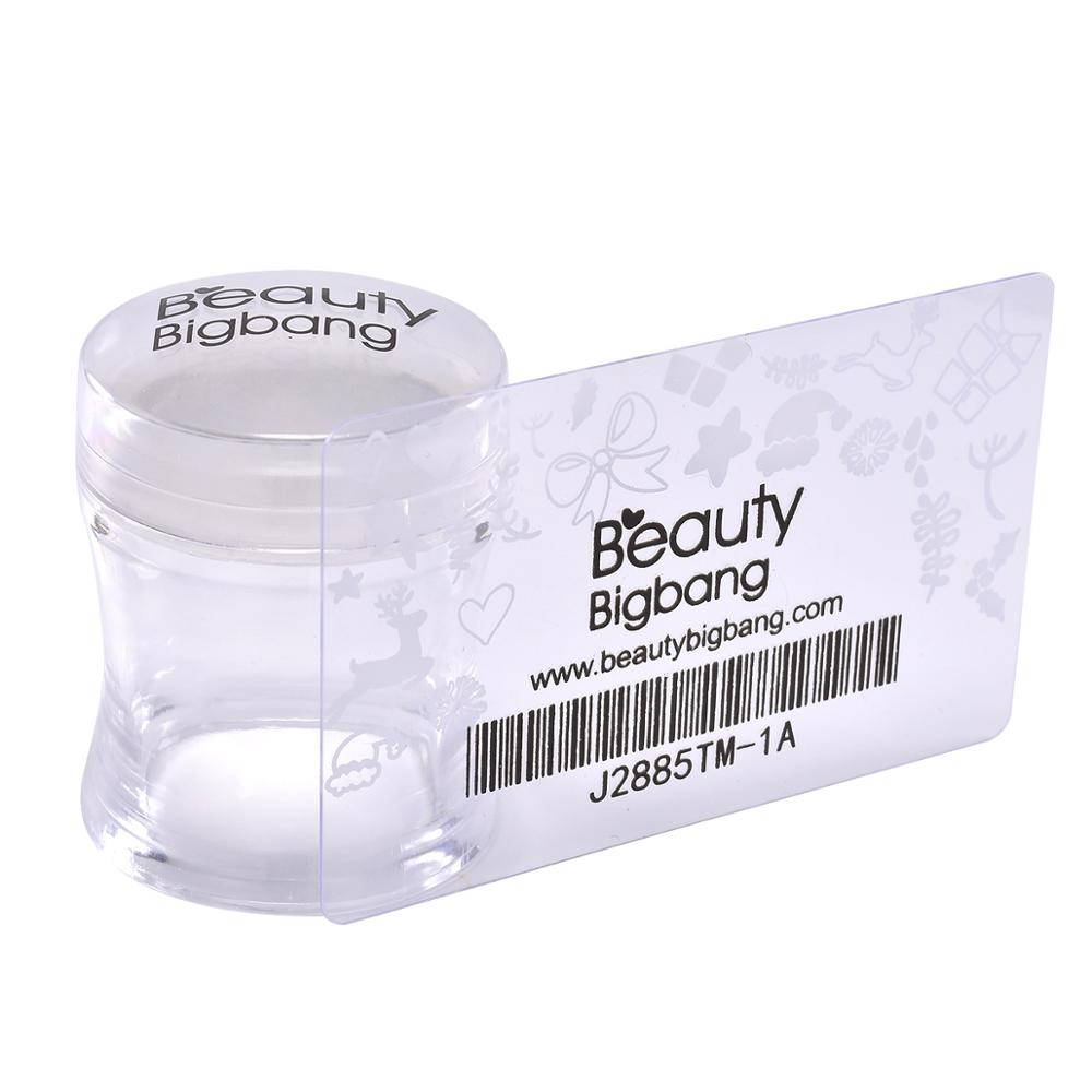 BeautyBigBang Silikon Nagel Stempel Rechteck Dichtung/platte Druck Schaber Klar Griff Stanzen Werkzeug Manikübetreffend Nagel Stempel Bausatz: J2915TM