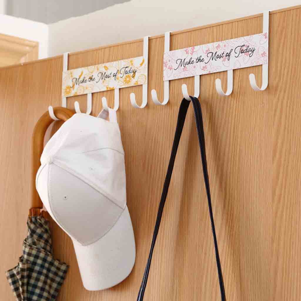kichen organizer Over-The-Door Hook Rack Metal Hooks Hanger Storage Holder Hanging Coat Hat home decoration accessories