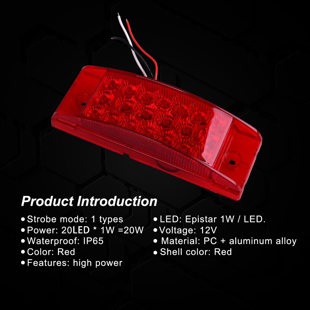 12v High-brightness Led Lights Truck Side Lights High And Low Bright Truck Night Contour Signal Lights