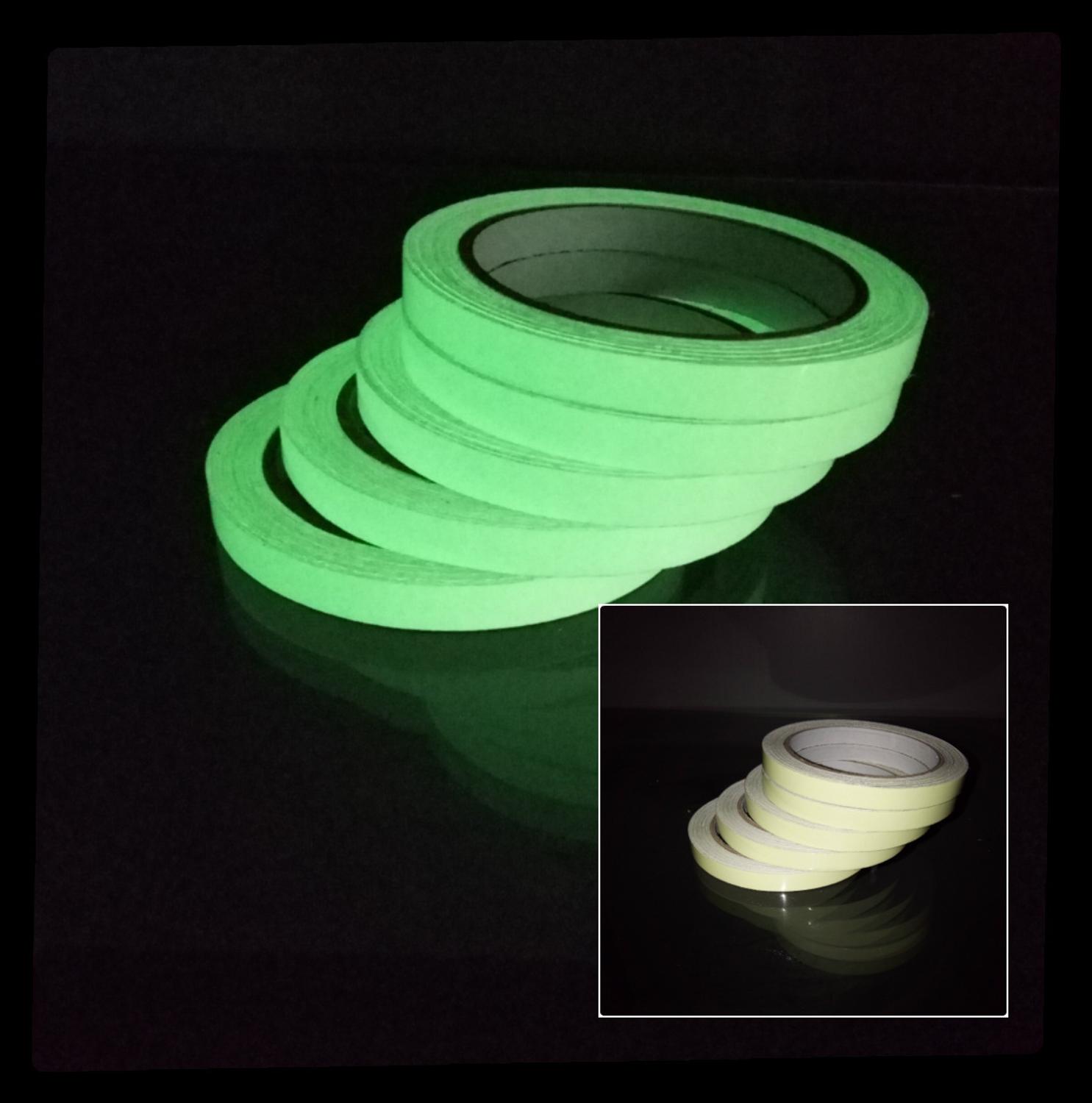 1 Roll Luminous Tape Self Adhesive PET Warning Tape Night Vision Glow In Dark Night Vision Fluorescent Emergency Wall Sticker