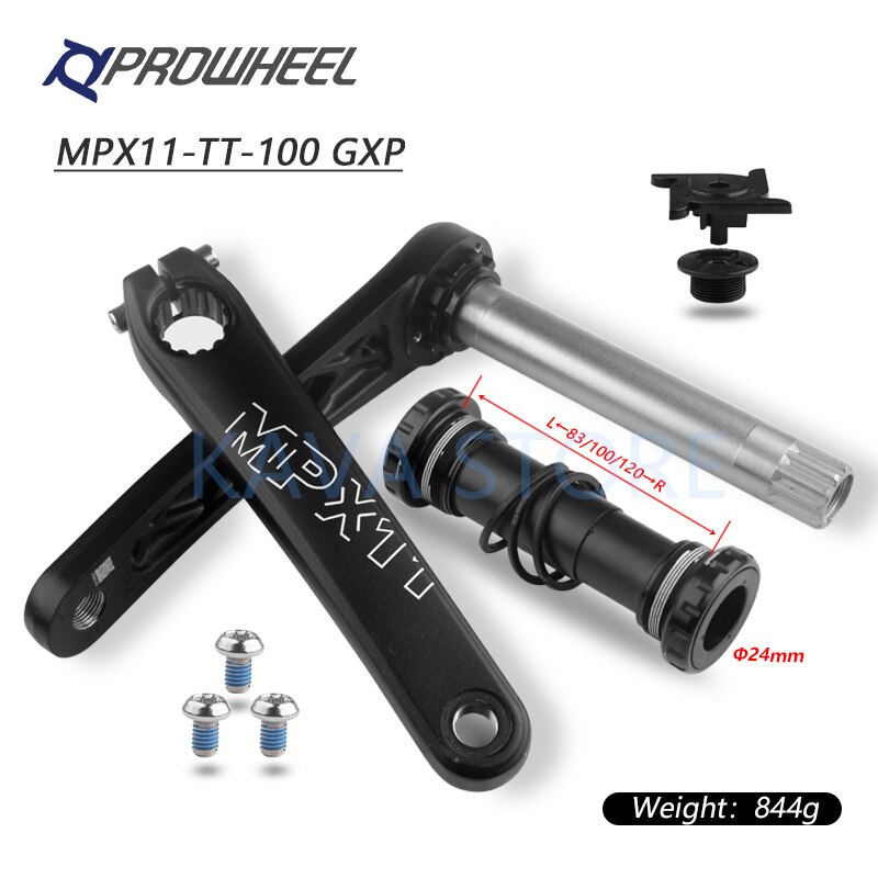 PROWHEEL Bicycle Crank Set 170MM Snow Bike Crank-set CLAW-TT MPX-11-TT Fatbike Parts Bottom Bracket Aluminum Alloy: MPX TT 100 GXP BB