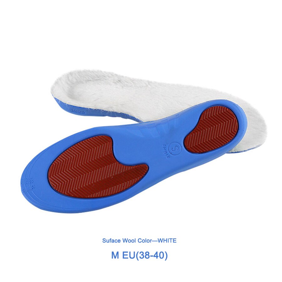 Halten Warm Beheizte Einlegesohlen Verdicken Kaninchen fell warme einlegesohle Orthopädische Einlegesohlen Flache Füße Arch Unterstützung Für Mann Frau winter schuhe pad: EU(38-40)