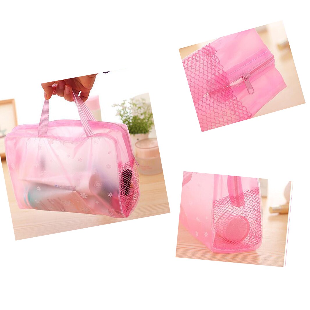 Bolso de natación para mujer, impermeable, transparente, de PVC, de plástico, para piscina, playa, organizador de maquillaje, neceser, bolsa de almacenamiento de PVC