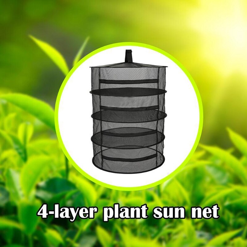 4Layer Drying Folding Fishing Net with Zippers Dryer Mesh Tray Drying Rack Flowers Hanger Fish Net Tackle Accessory Tool