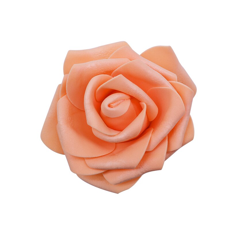 30Pcs 8 Cm Grote Foam Rose Kunstmatige Bloemhoofdjes Voor Bruiloft Decoratie Diy Kransen Boeket Handgemaakte Ambachten Accessoires: F14 Orange