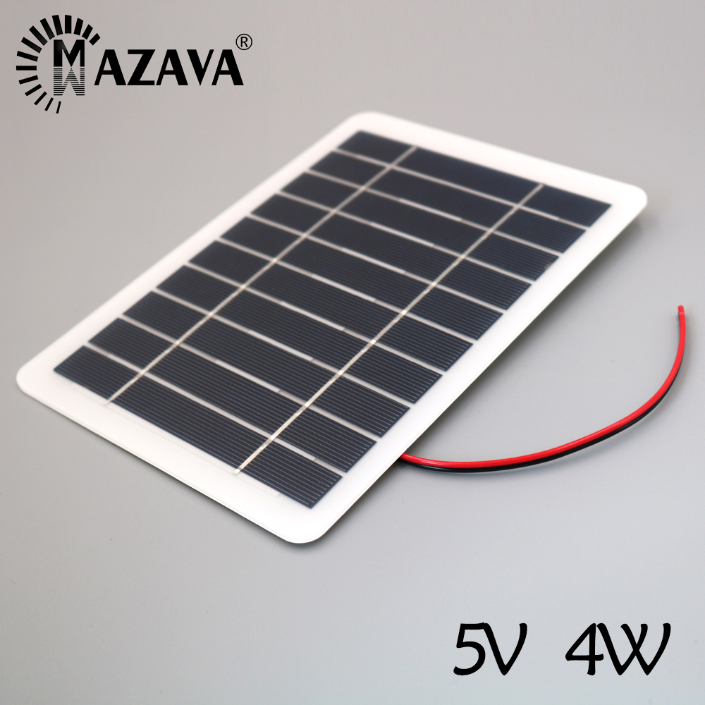 5V 2 4 5 7.5W Solar Panel Portable Solar Charger Pane Climbing Fast Charge Travel DIY Solar Charger Powerbank Outdoor: 4W with 30CM Wire