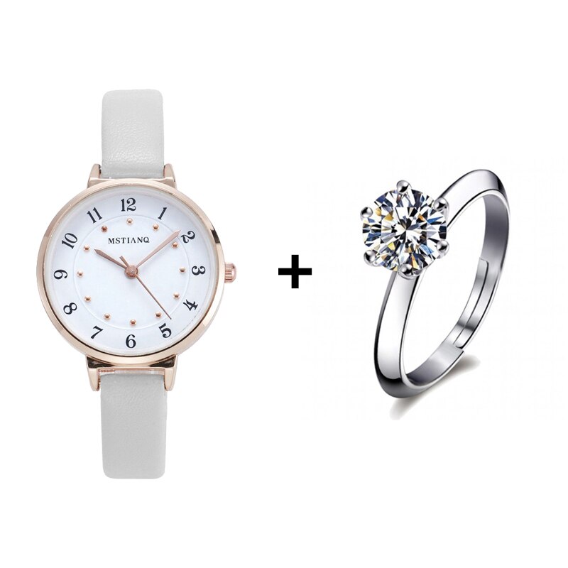 Watch Women Casual Leather Belt Watches Simple Ladies Small Dial Quartz Clock Dress Women's watches Reloj mujer: A-1X8