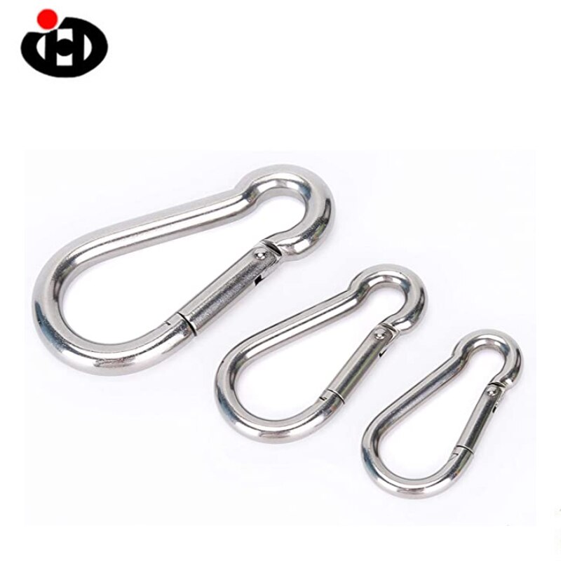 25pcs 10pcs 5pcs Stainless Steel Carabiner Clip Spring Snap Hook Heavy Duty Carabiner Clips for Keys Swing Set Camping Fishing