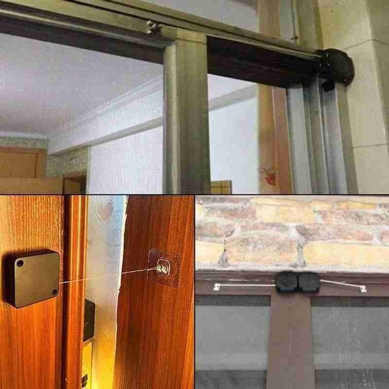 Automatic Door Closer Punch-free Automatic Sensor Door Closer Automatically Close For All Doors Black and White