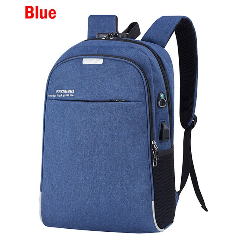 Sac à dos de pour hommes, sacoche étanche pour ordinateur portable 15.6 pouces, pour l'école, 32x18x48CM: blue 3