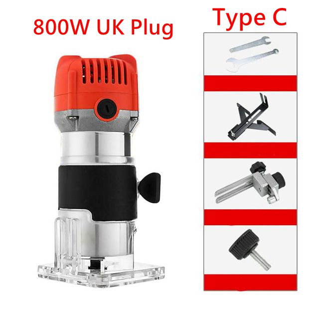 Ciseleur à bois électrique 450W/800W, Machine à découper le bois, découpage manuel, outils électriques, prise EU/US/UK/AU: C-UK 800W