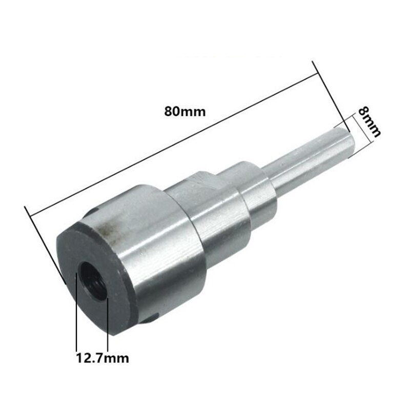 8mm 12mm 1/2 " 1/4 " skaftfreserforlengelsesstang graver maskin freser bitholder adapter trebearbeidingsverktøy: 8mm til 12.7mm