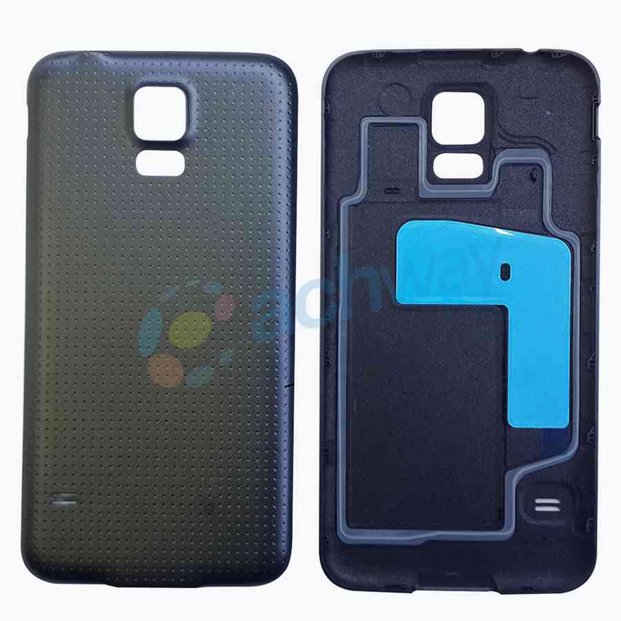 5.1 "Voor Samsung Galaxy S5 I9600 G900 G900F Terug Batterij Deur Achter Behuizing Cover Case Voor Samsung S5 Batterij cover Vervanging: Black