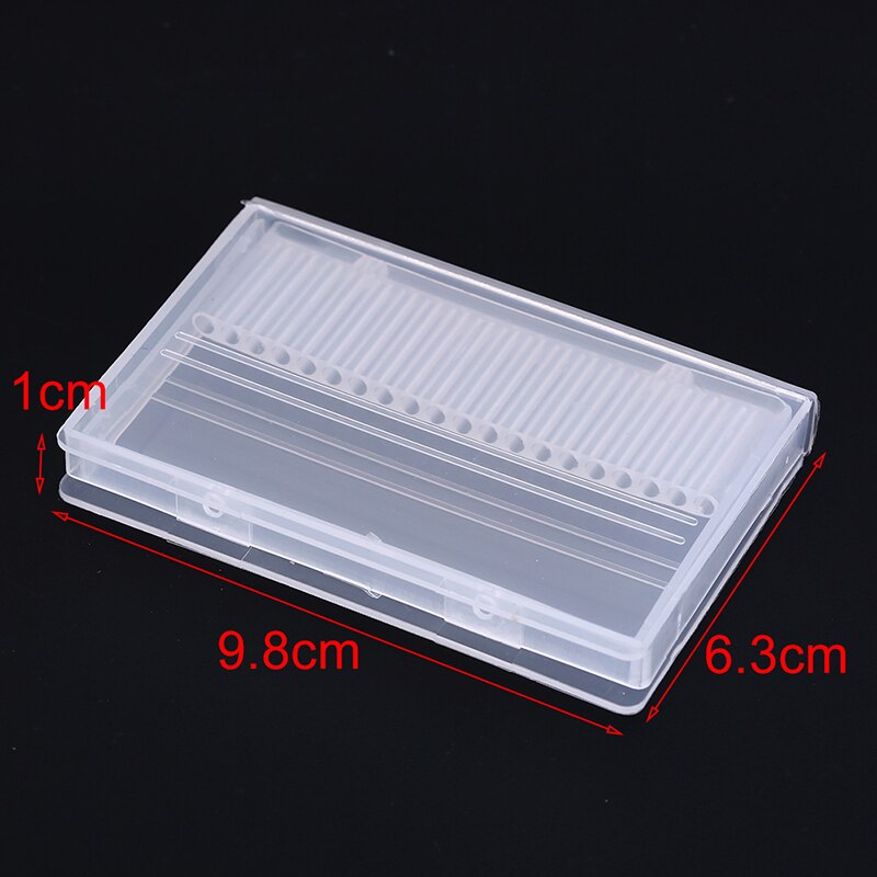 1pc gennemsigtige akryl søm bore boks 20 huller plast display stander beholder til 3/32 &quot; bits bore udstilling
