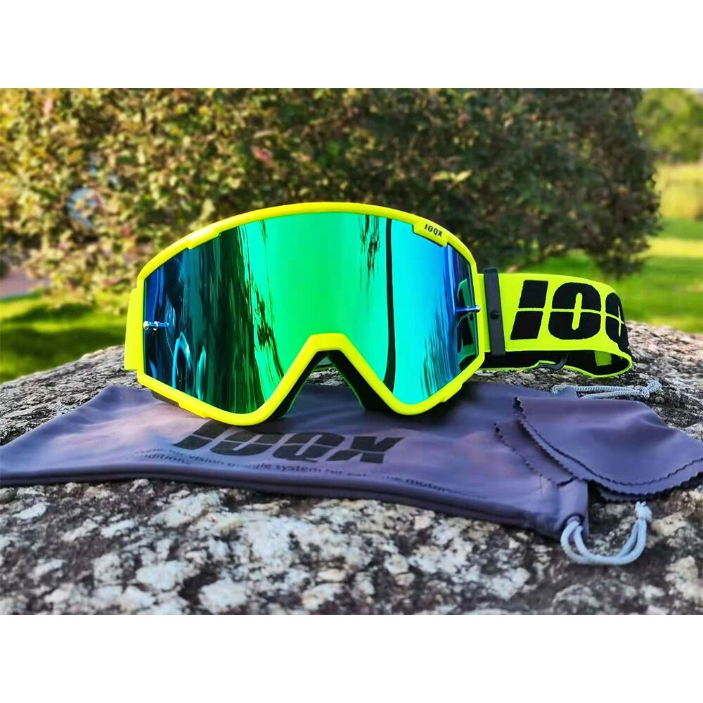 Ioqx Crossmotor Goggles Uv-bescherming Motocross Bril Atv Off Road Skiën Fietsen Lens Sunglass Outdoor Sport Helm Maskers: green 22
