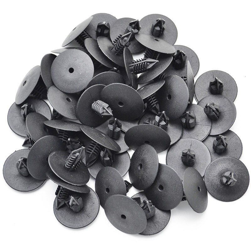 50Pcs For Toyota VW Renault 10mm Car Hole Plastic Rivets Fasteners Fender Bumper Push Pin Clips