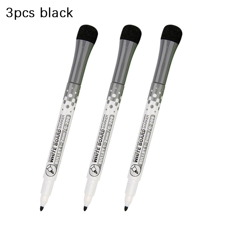 Stylos pour tableau blanc 8 couleurs, stylo magnétique à base d'eau avec capuchon effaçable, pointe Fine, peinture magnétique pour enfants, maison, bureau, école: BLANC