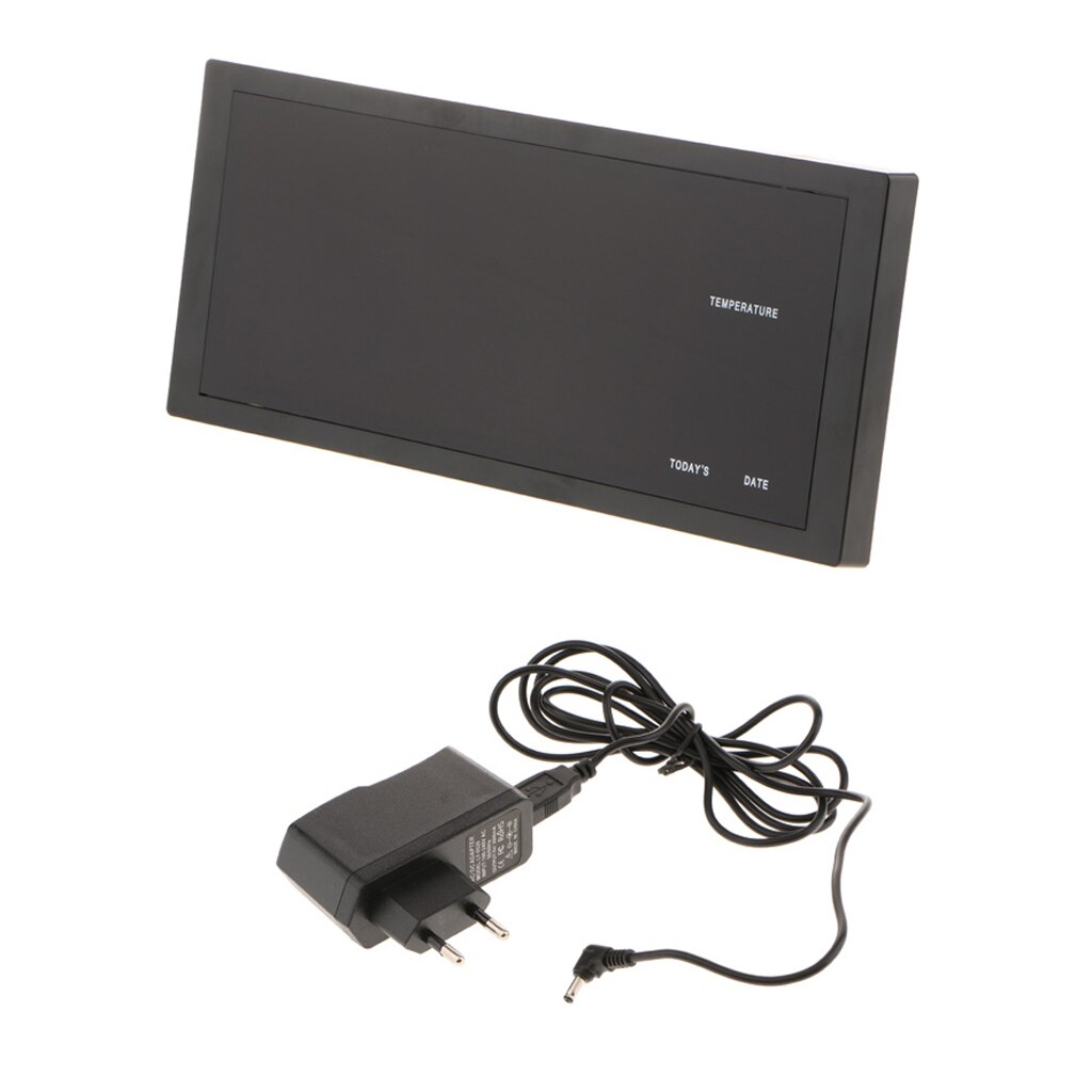 Large Digital LED Wall Clock Temperature Date Fold Out Stand EU Standard