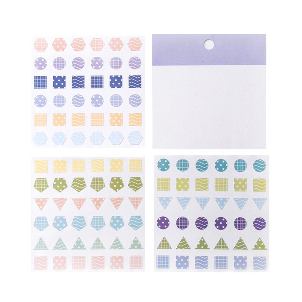 3pcs Feature Cirkel Index sticker Kalender Opmerkingen week plan datum sticker Decoratief papier sticker schoolbenodigdheden DIY Ambachten: geometry