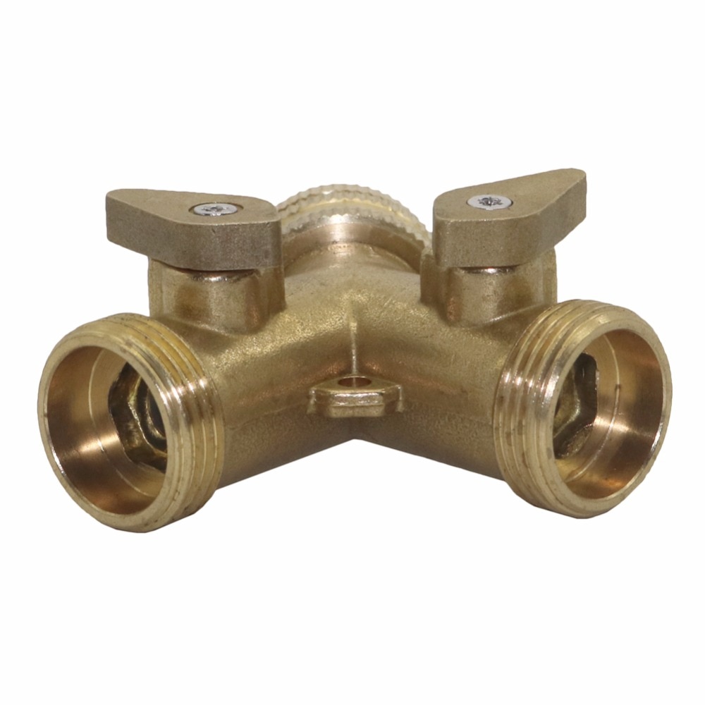 Brass Hose Pipe Splitter 2 Way Quick Connectors Y Shape Garden Tap garden Water Connectors garden water tap splitter