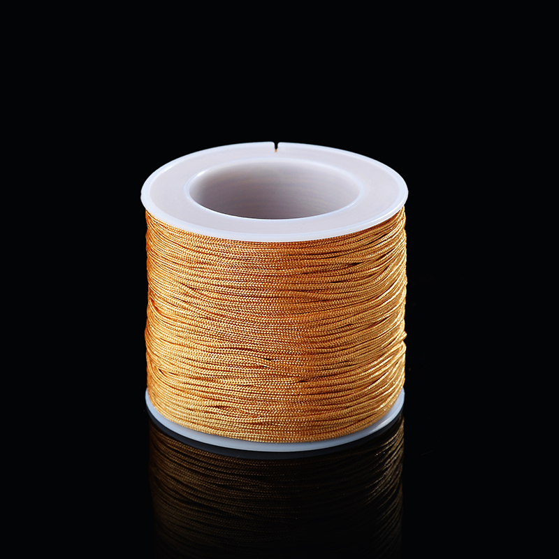 50Meters/Roll 0.8mm Neon Nylon Cord Thread Chinese Knot Macrame Cord Bracelet Braided String DIY Tassels Beading String Thread: lt coffee