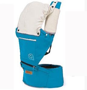 Porte-bébé multifonction d'hiver aiebao avec repose-taille dorsal: Bleu aqua
