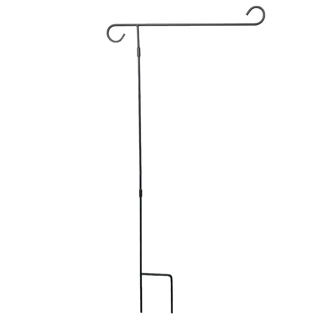 Asta de bandera de hierro duradera, soporte de carteles, soporte para banderas, para jardín, 1 unidad: Default Title