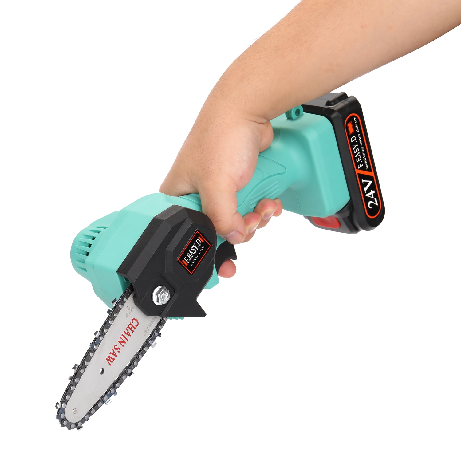Portable Electric Pruning Saw 24V Lithium Battery Rechargeable Electric Saws Woodworking One-handed Electric Saw Garden Logging