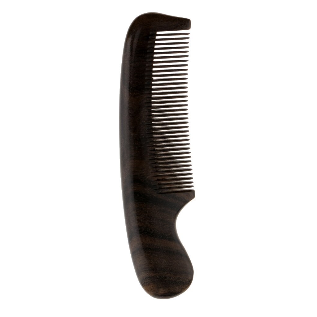 Bekväm handgjord naturlig chacate preto trä hår utjämning kam skägg mustasch grooming träborste hårbotten massage verktyg: 1