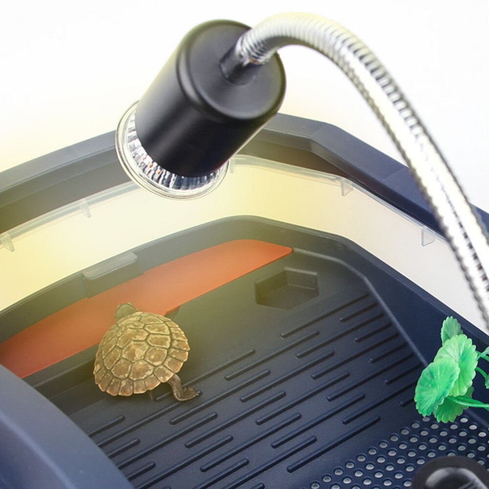 Turtle Tank Container Triple Layer Turtle Live Feeding Platform Box (Blue)