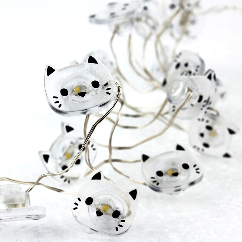 Cat Shape 20 LED Fairy Lights Glow Party Supplies Battery Operated LED String Lamp Xmas Party Wedding Christmas Decoration