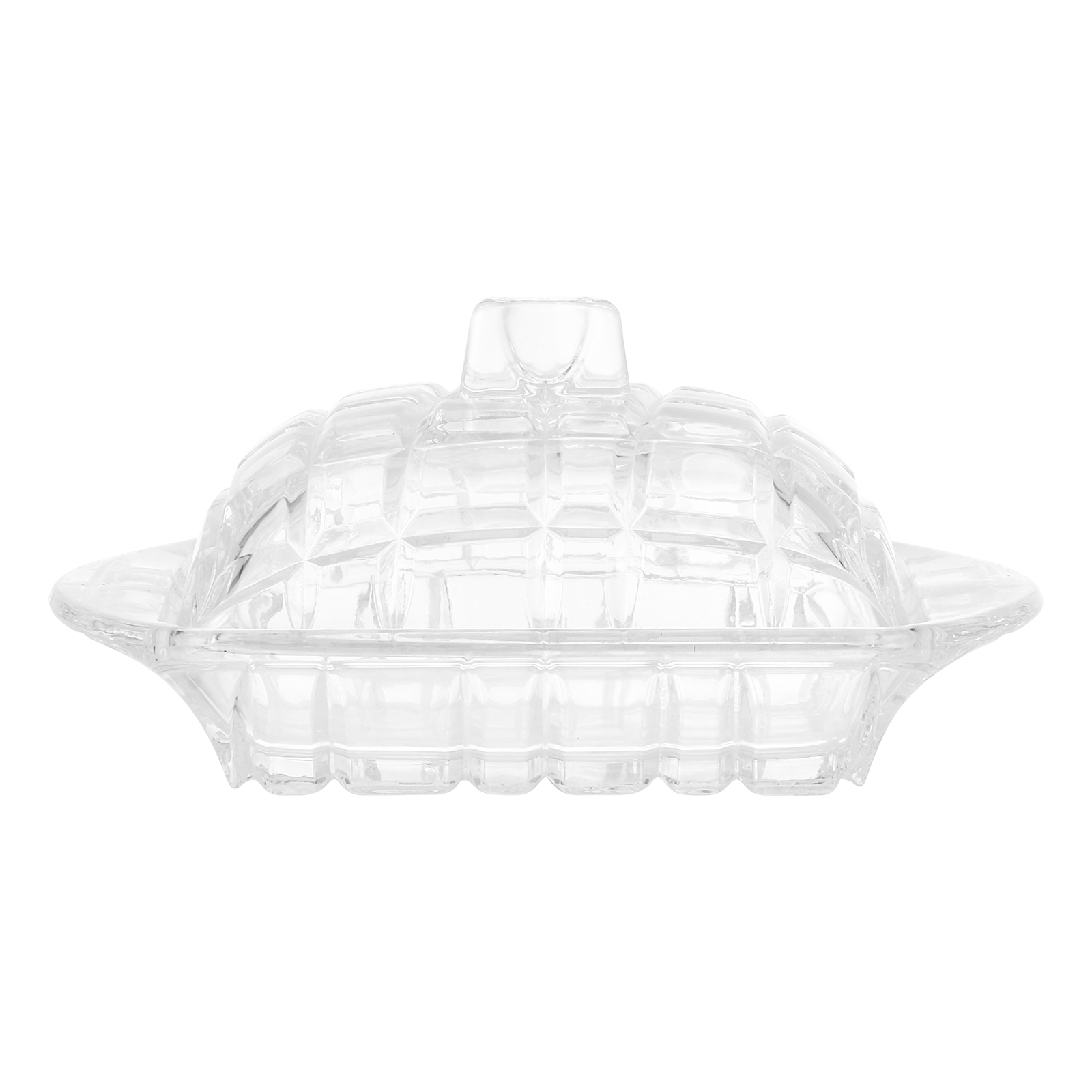 Plateau à beurre en verre Transparent, boîte à beurre, couvercle anti-poussière, plateau à gâteaux, vaisselle de table, beurre, Dessert, récipient alimentaire, 1 ensemble: Tray  05