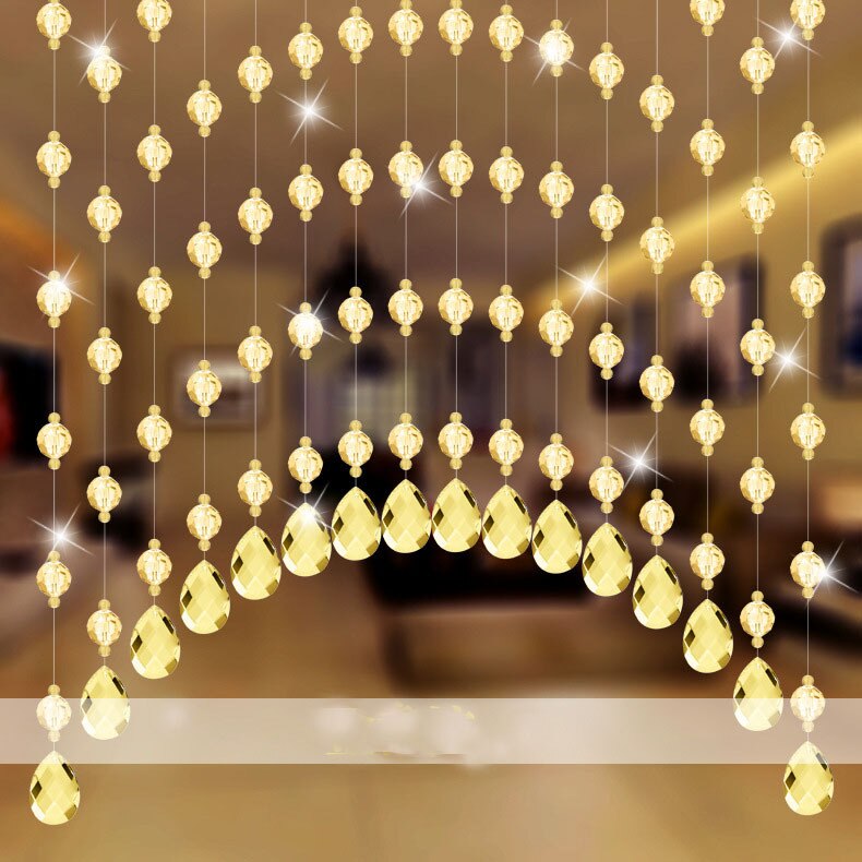 Corde de perles de verre arylique | Rideau de suspendu à l'écran, perles de cristal 12 couleurs 20 mètres, décorations de fête à la maison