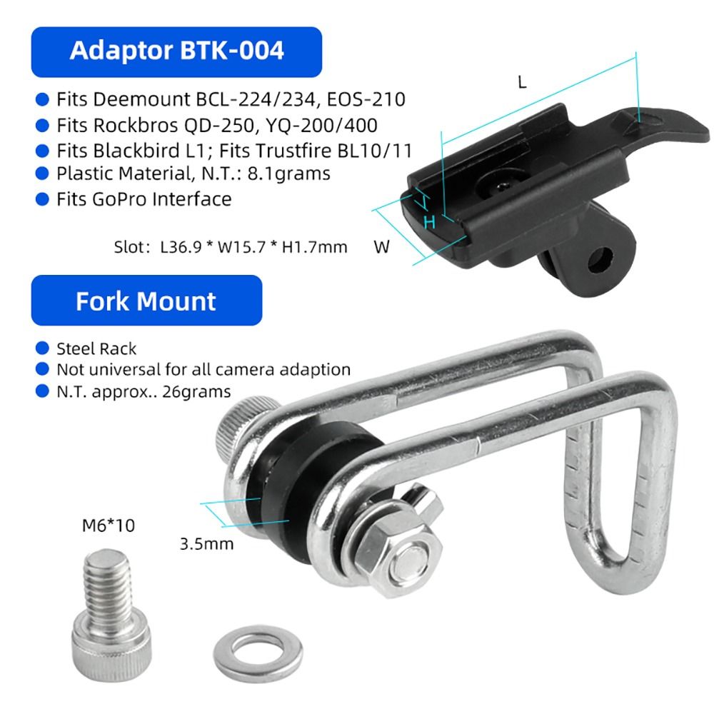 Lamp Beugel Fiets Standaard Mount Quick Mount Mtb Koplamp Adapter Metaal Voor Rockbros QD-250 Yq200/400 Merel L1