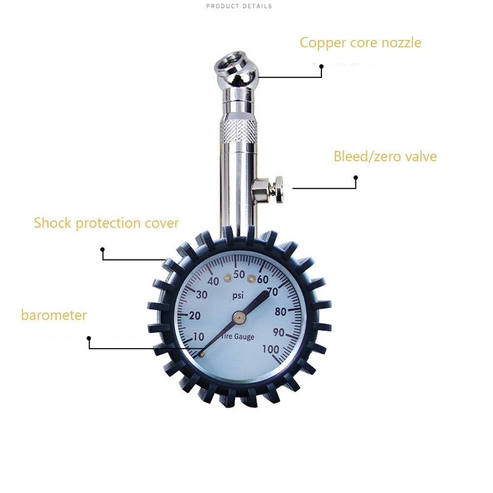 1Pc Double Scale Vacuum Manometer Mini Dial Air Vacuum Pressure Gauge Meter High QualityStable Performance Pressure Gage