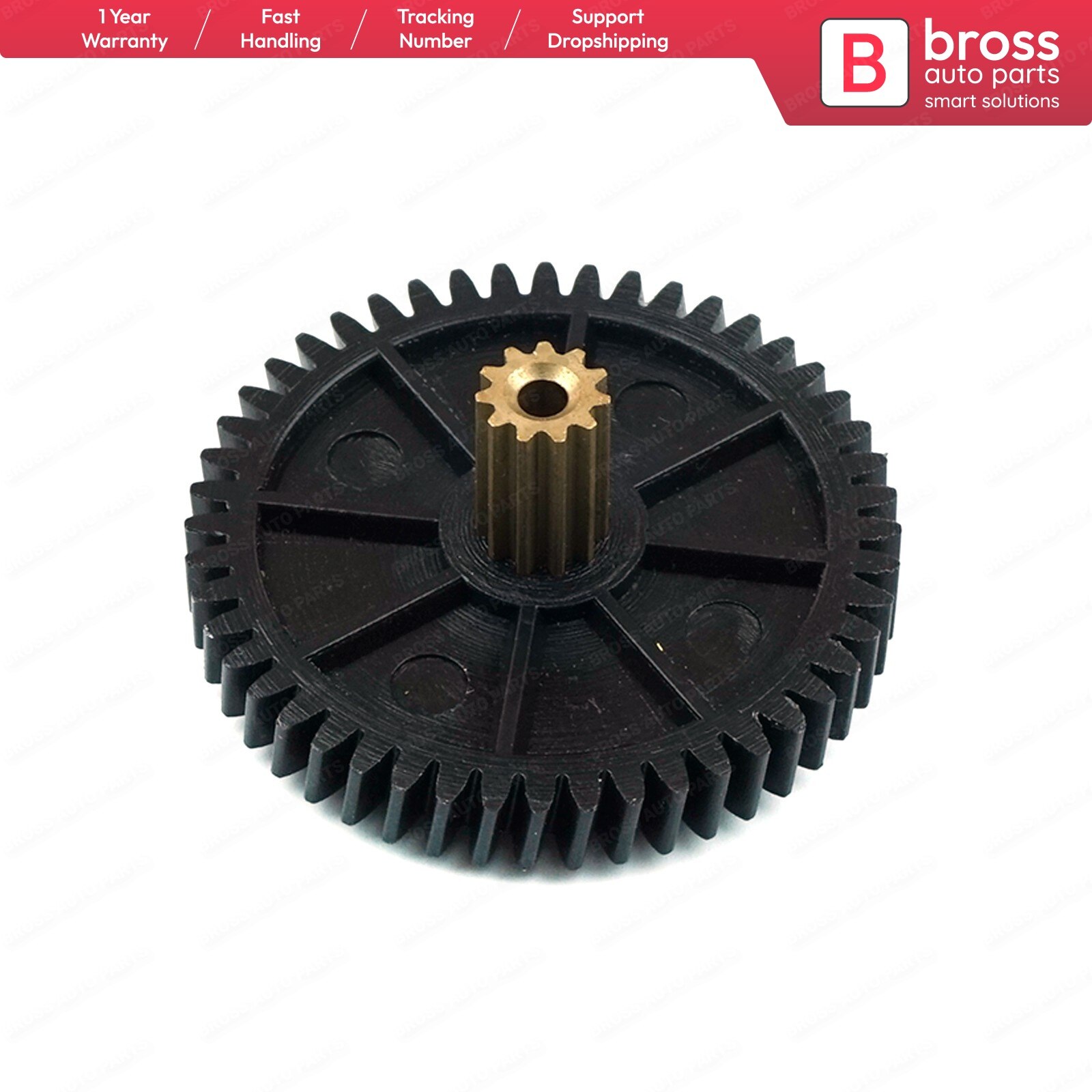 Bross-cortina de ventana trasera BGE37, protección solar, persiana enrollable, engranaje de Motor, rueda dentada para Mercedes W124 BMW E46 E39