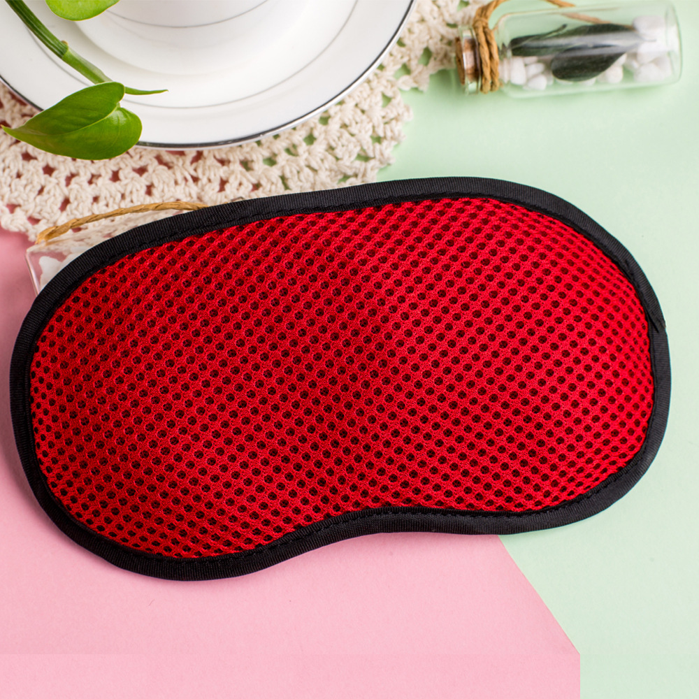 Breathable Sleep Eye Mask For Traveling Cotton Shading Adjustable Sleeping Mask Comfortable Men Women Sleep Aid: Red