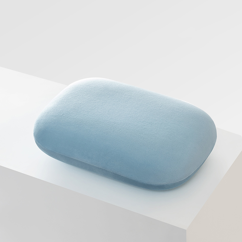 Almohada multifunción de espuma viscoelástica para el cuello, almohada de viaje suave de rebote lento para dormir, masaje de salud Cervical, almohadas para siesta: Azul cielo