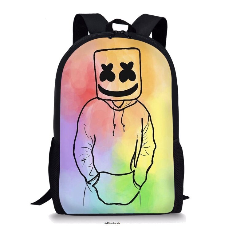 Kid Boys Girls School Bag Mochila Infantil DJ Marshmello Backpack 3D Prints Waterproof with Crewmate Christmas On Sell: 14