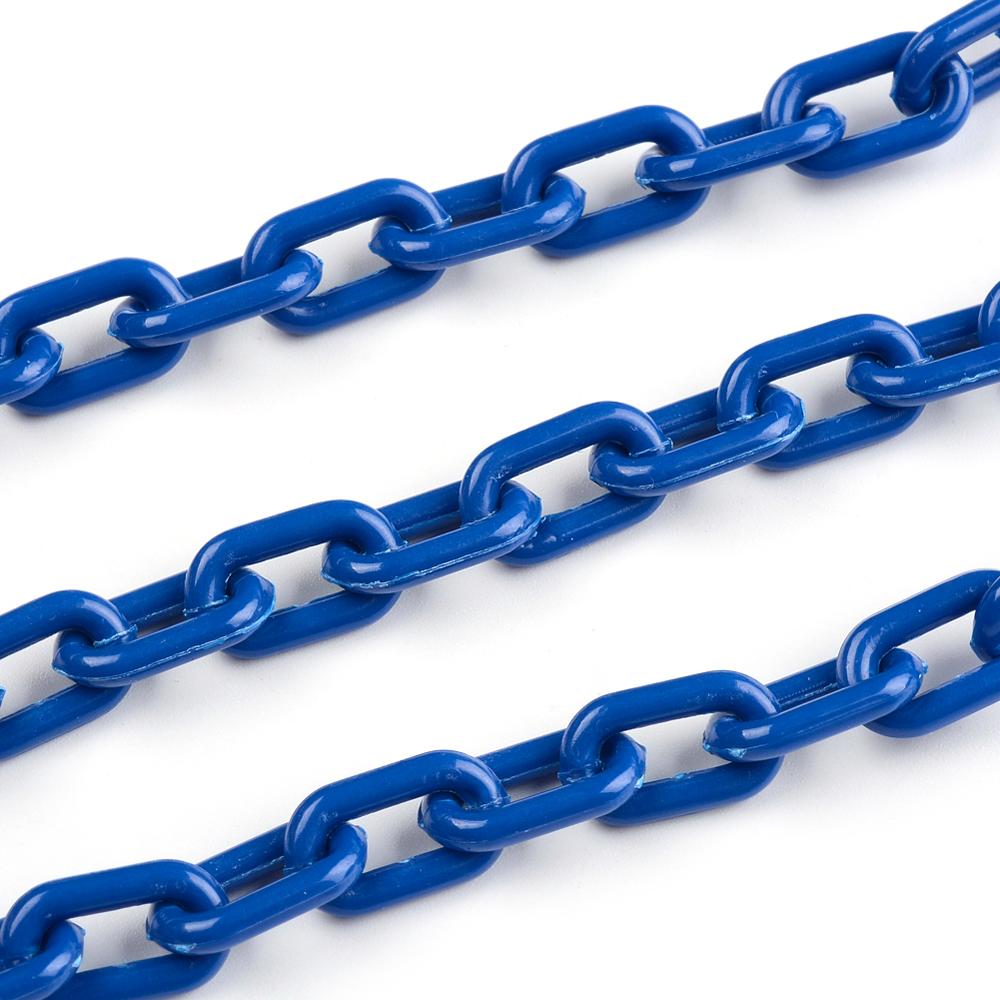 40 cm kleurrijke acryl schakelketting karabijn sleutelhangers voor ketting armband maken van kleurrijke ketting plastic kettingschakels: Clear