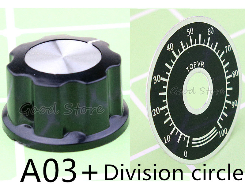 10 stk. mf -a01 mf-a02 mf-a03 mf-a04 mf-a05 potentiometer drejeknap med 118/wx050 drejekontakt elektronisk 6mm: Mf -a03 og ring