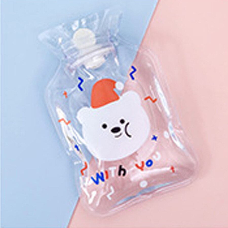 Transparent water injection water bag compress cartoon warm hand ...