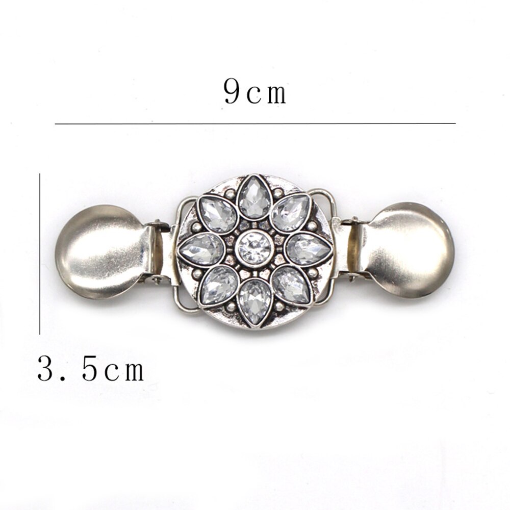 Pince à châle pour femme, Style rétro, européen et américain, pour vêtements, écharpe, pull, en soie, broche, accessoires à la: white