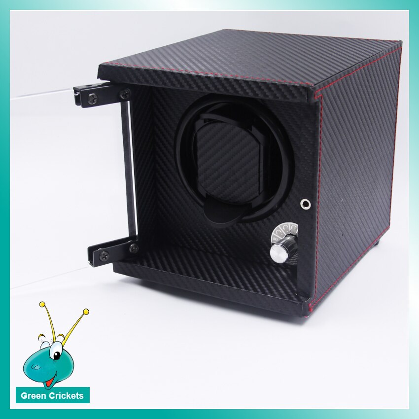 1+0 Watch Box Automatic Watch Winder,Carbon fiber Leather Acrylic Cover 5 Modes Wooden automatic Watch Winder